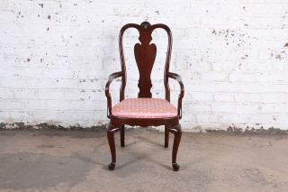 Ethan Allen Queen Anne Solid Cherry Dining Chairs,  Set of Eight 10