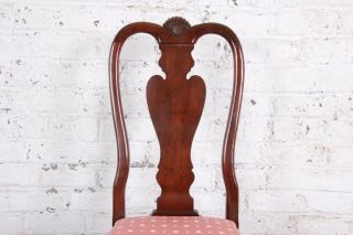 Ethan Allen Queen Anne Solid Cherry Dining Chairs,  Set of Eight 7