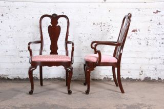 Ethan Allen Queen Anne Solid Cherry Dining Chairs,  Set of Eight 9