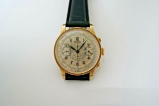 Rolex Vintage 18k Yellow Gold Chronograph Ref 2508 Multi Color Dial 37 Mm