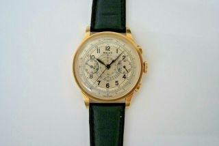 ROLEX VINTAGE 18K YELLOW GOLD CHRONOGRAPH REF 2508 MULTI COLOR DIAL 37 MM 3