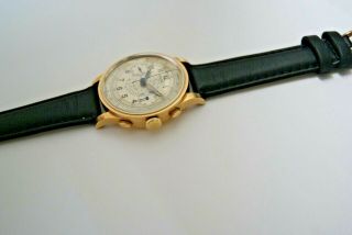 ROLEX VINTAGE 18K YELLOW GOLD CHRONOGRAPH REF 2508 MULTI COLOR DIAL 37 MM 6