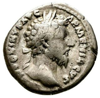 Marcus Aurelius 161 - 180 Ad.  Very Fine Denarius Ancient Roman Empire Silver Coin