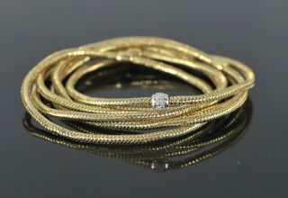 $4,  320 Rare Roberto Coin 18k Gold Diamond Primavera 6 Multi Flexible Bracelet