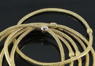 $4,  320 Rare Roberto Coin 18K Gold Diamond Primavera 6 Multi Flexible Bracelet 5