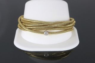 $4,  320 Rare Roberto Coin 18K Gold Diamond Primavera 6 Multi Flexible Bracelet 6