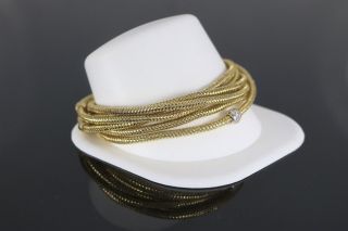 $4,  320 Rare Roberto Coin 18K Gold Diamond Primavera 6 Multi Flexible Bracelet 7