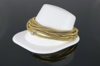$4,  320 Rare Roberto Coin 18K Gold Diamond Primavera 6 Multi Flexible Bracelet 8