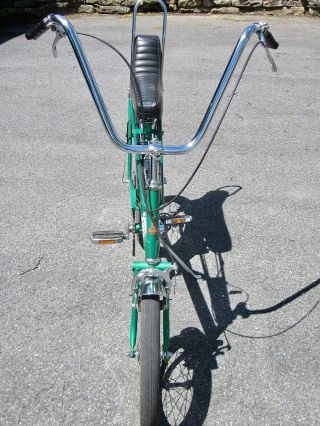 Vintage ' 69 Raleigh MK1 Chopper 5 speed (3,  2) bicycle in ' flamboyant green ' 3