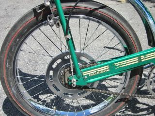 Vintage ' 69 Raleigh MK1 Chopper 5 speed (3,  2) bicycle in ' flamboyant green ' 5
