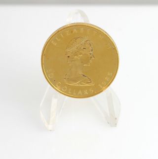 Rare 1985 1 Oz Maple Leaf Gold Coin $50 Canadian Fifty Dollars Bullion Canada
