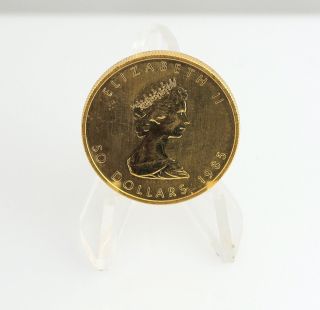 Rare 1985 1 oz Maple Leaf Gold Coin $50 Canadian Fifty Dollars Bullion Canada 3