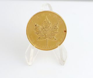 Rare 1985 1 oz Maple Leaf Gold Coin $50 Canadian Fifty Dollars Bullion Canada 4
