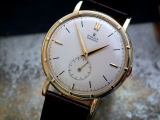 1940’s Oversize (35mm) 14ct Gold Rolex Precision Gents Vintage Watch