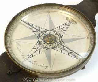 Circa 1815 Heisely & Son Surveyor ' s Compass - Unique Design Features 8