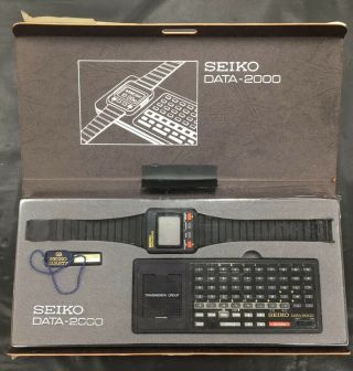Seiko Data - 2000 Smart Watch With Keyboard Vintage In Case