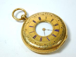 Rare Early Vacheron Constantin 1830 Key Wind Demi - Hunter Pocket Watch 14k Gold
