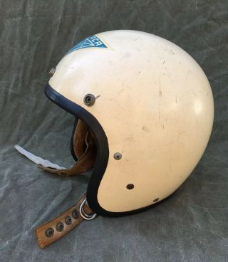 Vintage 50s Bell 500 - TX Motorcycle Auto Racing Toptex Helmet 2