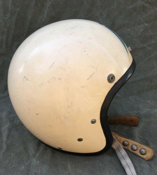 Vintage 50s Bell 500 - TX Motorcycle Auto Racing Toptex Helmet 4