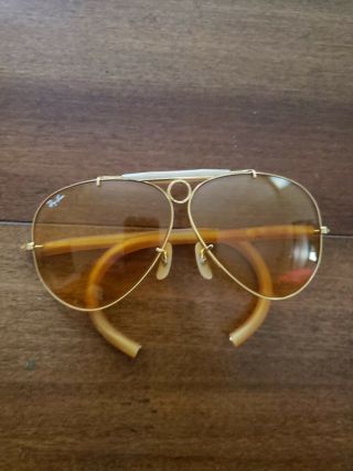 Vintage Ray Ban Bausch And Lomb Aviator " Shooter " Sunglasses.
