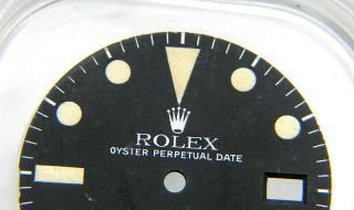 Vintage Rolex Submariner 1680 Matte Black & Cream Beyeler Watch Dial 2