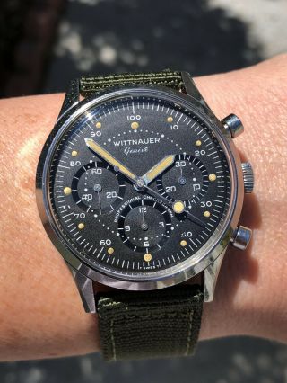 Stunning 1960s Vintage Longines Wittnauer 242t Professional Chronograph Watch