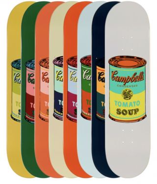 Andy Warhol: Skateboard Colored Campbell 