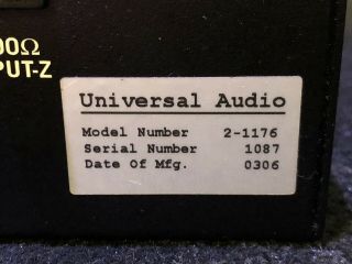 RARE Vintage - Universal Audio 2 - 1176 Dual/Stereo 1176LN Limiting Amplifier 2