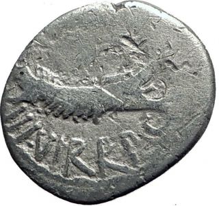 MARK ANTONY Cleopatra Lover 32BC Ancient Silver Roman Coin LEGION XX i64710 2