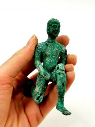 Ancient Roman Ca.  200 Ad Bronze Statue Of An Athlete - Rare - R 648