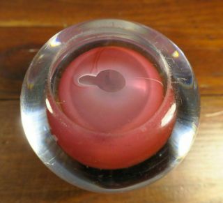 NEGC Antique Paperweight Clematis with PINK Background England Glass Co. 2
