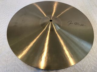Vintage Paiste 602 18” Cymbal.  Signed,  Owned And By Joe Morello.