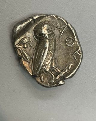 Ancient Athens Greece Athena Owl Tetradrachm Coin 3