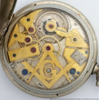 Scarce Flip Back Model Dudley Masonic Running Antique Pocket Watch