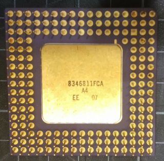 INTEL Overdrive ODP486SX - 25 SZ874 Vintage CPU,  GOLD 2