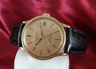 Omega Constellation Chronometer 166.  052 Solid 18k Gold Watch.  Cal.  1001.  Ca 1969