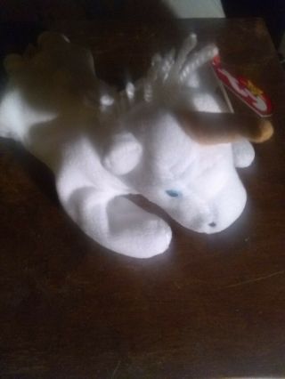 Very Rare Ty Beanie Baby " Mystic " Unicorn Retired And Mis - Tagged Error 1993 - 1994