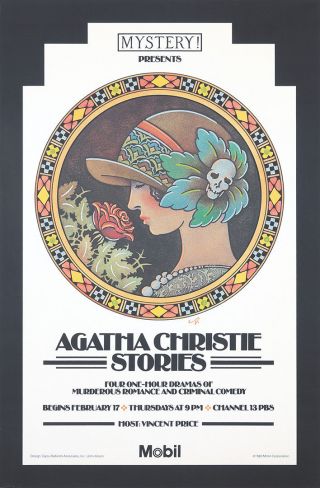 Vintage Poster Agatha Christie Stories Mystery Crime Vincent Price 1983