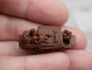 CHINESE HEDIAO CARVED PEACH STONE BOAT QING DYNASTY 19TH CENTURY 4