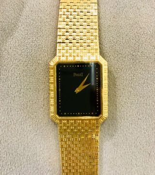 Rare 18k Solid Gold Piaget Wrist Watch Circa 1980s