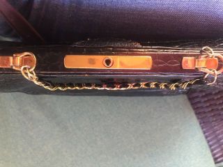 Vintage Hermes Crocodile handbag stamped 