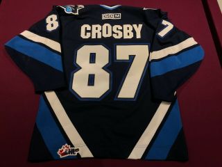Sidney Crosby Rimouski Oceanic CHL QMJHL CCM Blue Vintage Hockey Jersey - Size M 2