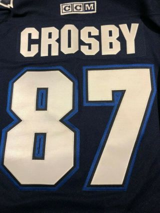 Sidney Crosby Rimouski Oceanic CHL QMJHL CCM Blue Vintage Hockey Jersey - Size M 3