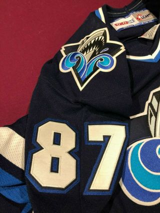 Sidney Crosby Rimouski Oceanic CHL QMJHL CCM Blue Vintage Hockey Jersey - Size M 5