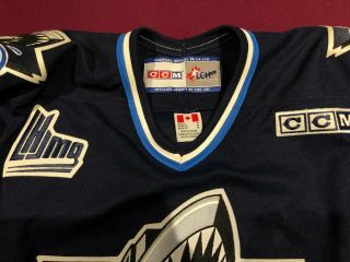 Sidney Crosby Rimouski Oceanic CHL QMJHL CCM Blue Vintage Hockey Jersey - Size M 6