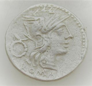 Unresearched Ancient Roman Republican Silver Denarius Coin