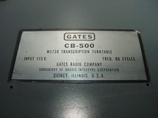 Vintage Gates Broadcast CB - 500 16 