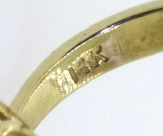 Vintage 14K gold 1.  80CTW VS1/G diamond/13.  4 X 5.  3mm jade cocktail ring size 5 5