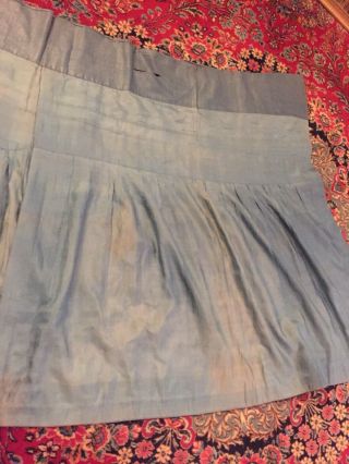 Antique Chinese Pleated Black Gold Dragon Silk Wrap Around Skirt 37x87 Inches 11