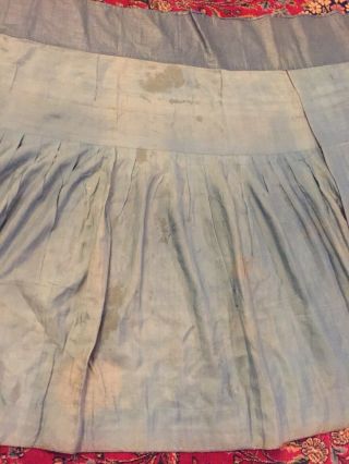 Antique Chinese Pleated Black Gold Dragon Silk Wrap Around Skirt 37x87 Inches 12
